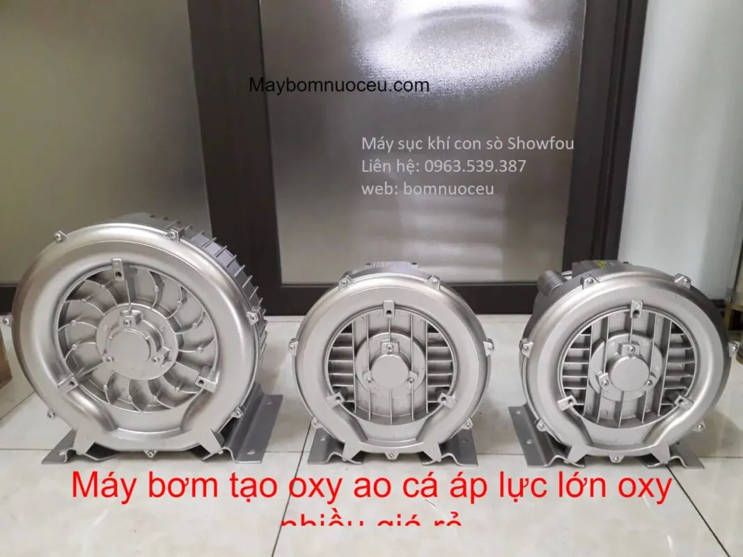 Máy tạo oxy cho ao cá bom thoi khi con so